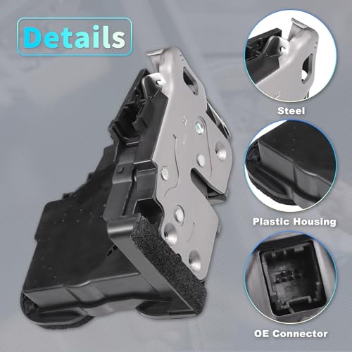 Image of X AUTOHAUX Replacement Rear Right Passenger Side Power Door Lock Actuator Motor for Buick LaCrosse for Chevrolet Malibu 16-22 Door Latch Actuator Assembly No.13533631 /13507141 Black