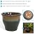 Sunnydaze 15-Inch Studio Large Ceramic Planter - Indoor or Outdoor Plant Pot with Drainage Holes - Forest Lake Green Glazed Finish
