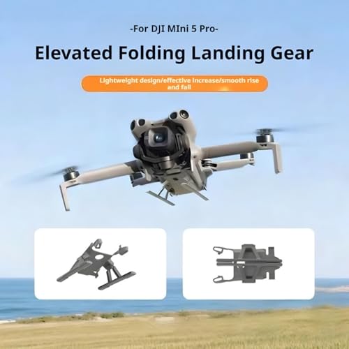 Image of GetZget CY-NOVA Height Extender Compatible with Dji Mini 5 Pro,Foldable Extended Landing Gear Legs Kit protector Accessories.