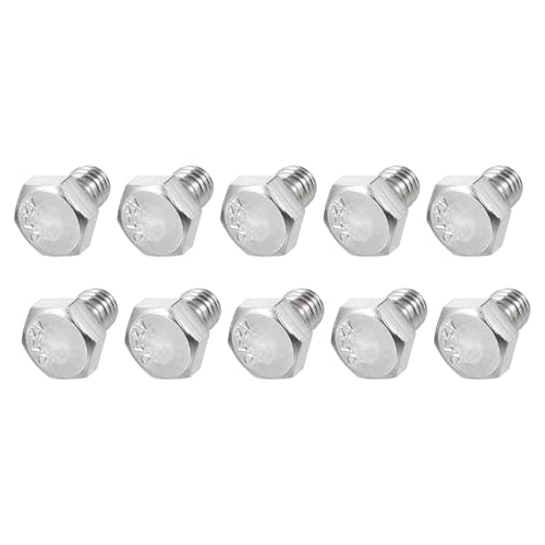 Image of METALLIXITY Hex Bolts (M6-1x8mm) 50Pcs, 304 Stainless Steel Coarse Fully Threaded Hex Head Screw Bolt Machine Screws - for Furniture Repair, Silver