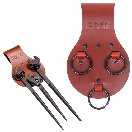 FESA Spud Wrench Holder Full Grain Leather Holds 3 Wrenches