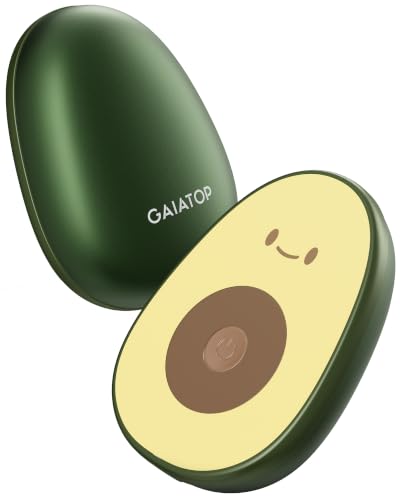 Calentadores de Manos Gaiatop Recargables (Paquete de 2), magnéticos, 3 configuraciones, Calentamiento rápido, Forma de Aguacate, Calentadores eléctricos portátiles de Bolsillo, Reutilizables