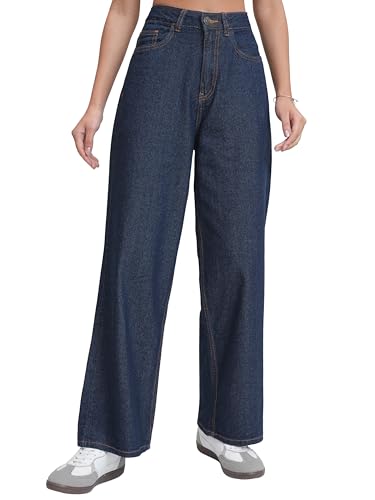 Image of Tokyo Talkies Women's Wide Leg Flared Jeans| Mid-Rise| Jeans Pant