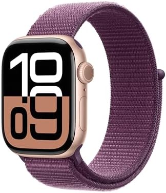 （21:30時点） Apple Watch Series 10(GPS + Cellularモデル)- 42mmローズゴールドアルミニウムケースとプラムスポーツループを組み合わせたスマートウォッチ。フィットネストラッカー、血中酸素ウェ ルネスアプリと心電図アプリ、常時表示 Retina ディスプレイ、耐水性能