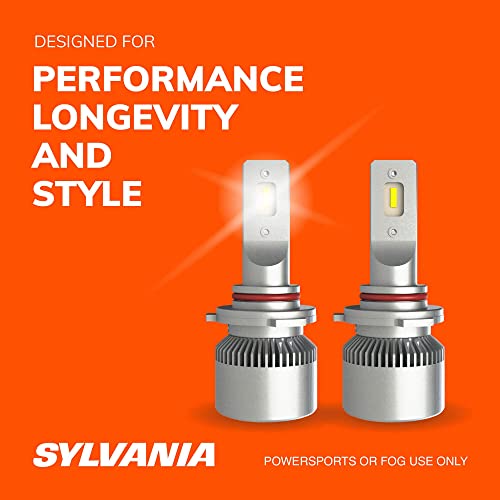 Sylvania 9005 LED Powersport Headlight Bulbs for Off-Road Use or Fog Lights - 2 Pack