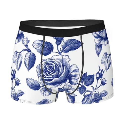 Men's Underwear Vintage Roses Flowers Boxer Briefs Breathable Comfortable