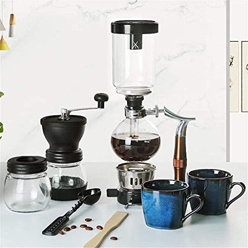 NC XIKUO Kaffee-Siphon-Maschine, Siphon-Kaffeemaschine Vakuum-Glas-Siphon-Topf-Perkolatoren mit Griff 1-3 Tassen Siphon… – Bild 7