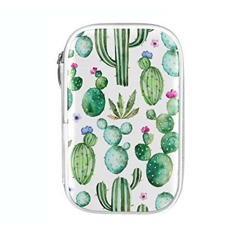 Image of Cactus Succulent Pencil Bag Case Zipper Pencil Holder Organizer Stationary Pen Bag Cosmetic Makeup Bag Pouch Purse for School Office Supplies