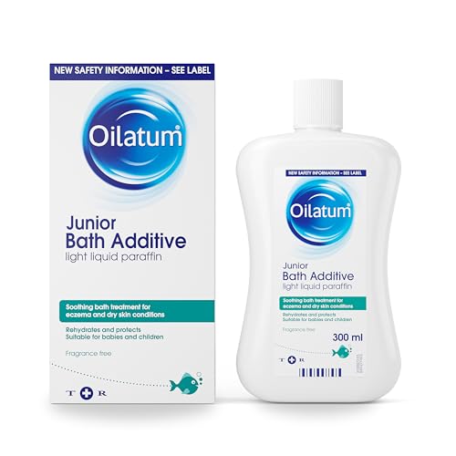 Oilatum Junior Bath Additive Eczema and Dry Skin Emollient Soothing and Hydrating Formula for Sensitive Itchy Skin Dermatologist Recommended Relief for Kids 1 x 300ml