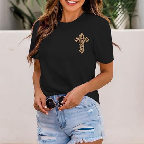 Christian Shirts for Women Pray Bible Verse Cross Graphic Shirt Faith Religious Vintage Shirts Floral Boho Tops3