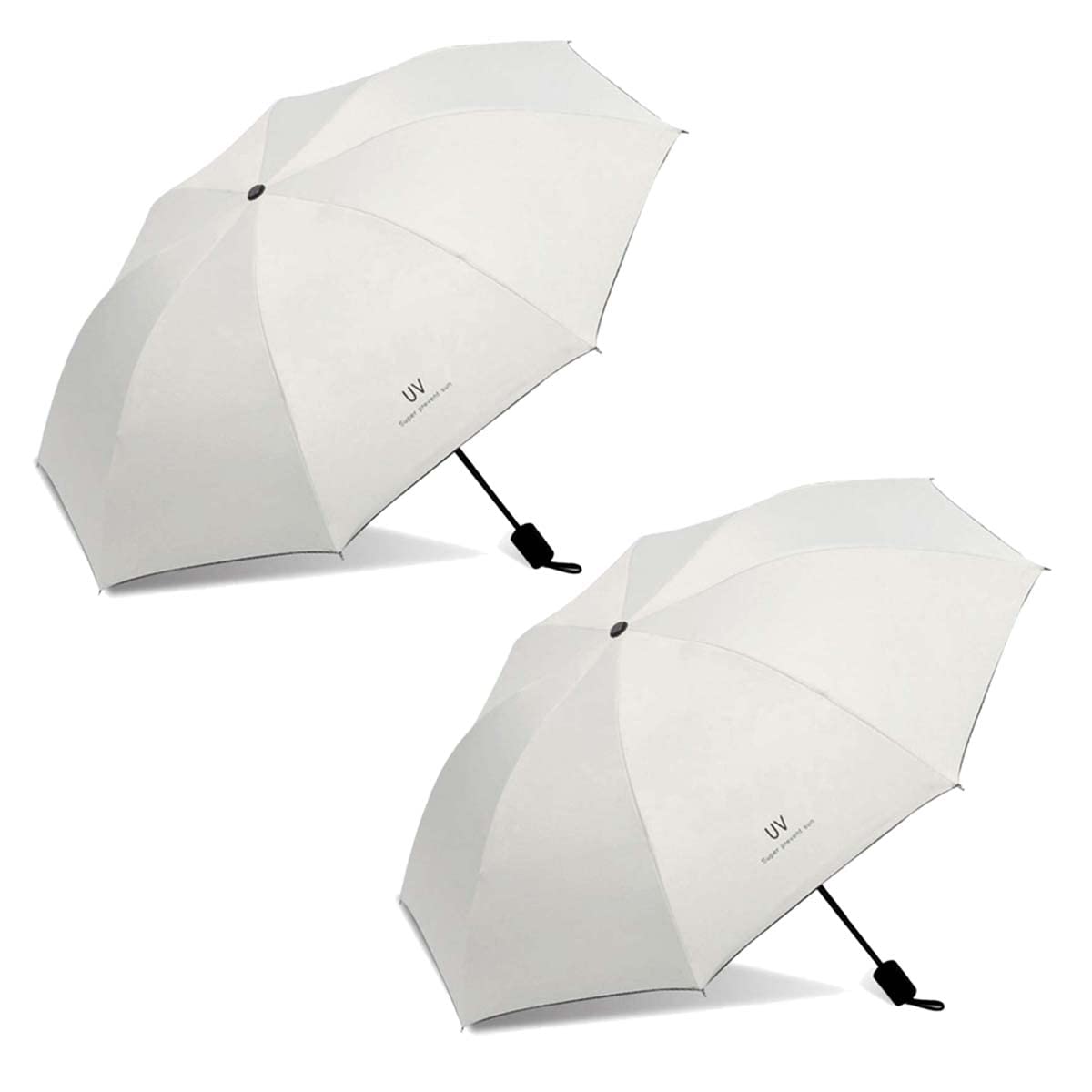kekemi 3 Fold UV Plain Manual Sun & Rain Umbrella for Men & Women (Pack of 2)-picture-27