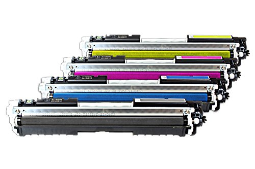 Przebudowany do HP LaserJet Pro 100 Color MFP M 175 nw - CE310A - CE313A - Zestaw tonerów czarny, cyjan, purpurowy, żółty - Na ok. 1 x 1,200 i 3 x 1,000 stron (pokrycie 5%)