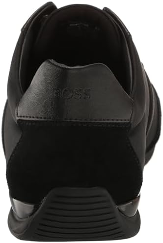 HUGO BOSS Men's Saturn Low Profile Sneakers, Open Black, 10 | Image 2