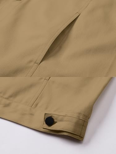 Image of SANGTREE Men's Trucker Jacket Lightweight Jacket Cotton Casual Outerwear With Pockets