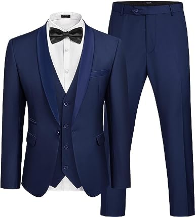 Men's Slim Fit Tuxedo 3 Pieces Suit Set