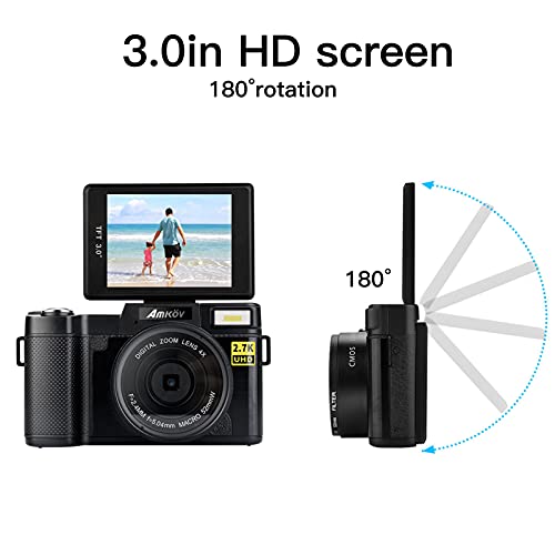 Cámara digital compacta 30MP con pantalla LCD 3 pulg miniatura 5