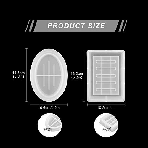 2 stampi in resina per sapone e sapone, in