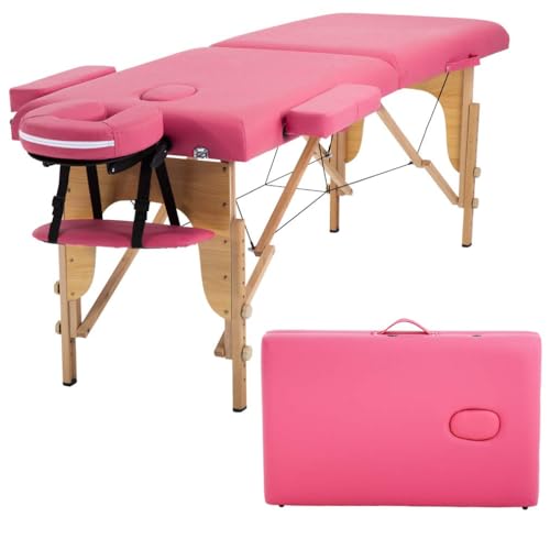BestMassage Massage Bed Portable Massage Table 24 inch Wide Lash Bed Height Adjustable 2 Folding Spa Table with Non-Woven Bag for Spa Footmassage Facial CareSpa Tattoo