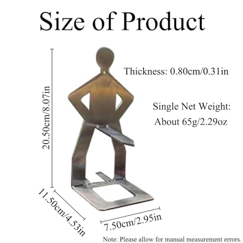 Begot 4 PCS Funny Hot Dog Sausage Stand Holder Stainless Steel Reusable Hot Dog Roaster Creative Standing Man Sausage Barbecue Rack Fit for Sausages, Corn, Green Peppers