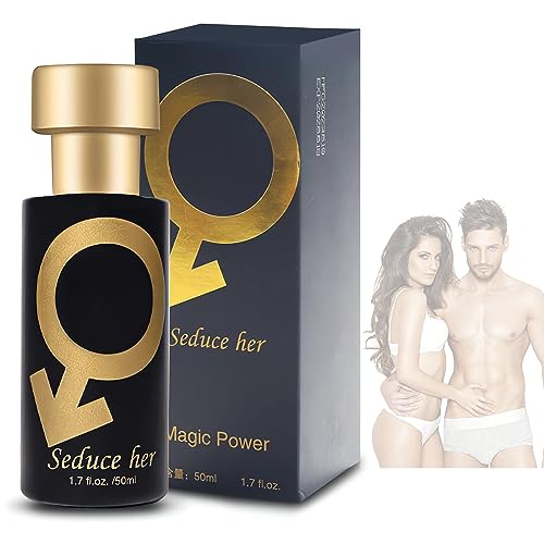 KemyMAXu Seduce Her Cologne - Golden Seduce Perfume - Seduce Her Pheromone Perfume - Men's Seduce Fragrances for Women - bringing you closer to her (50ml Black For Men)