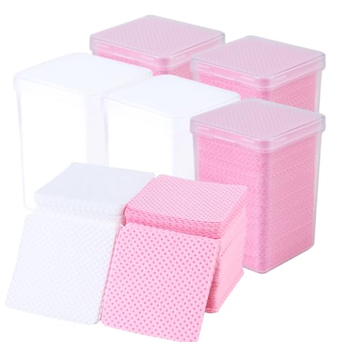1000 Piezas Toallitas Celulosa para Uñas,Celulosa para Uñas Almohadillas de Algodón de Limpieza de Uña para Esmalte de Uñas Cara Ojos Labios Re