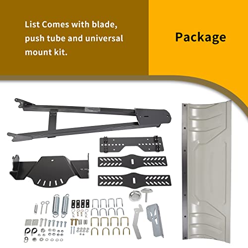 KUAFU Snow Plow Blade Universal Kit Steel Adjustable 48" Complete Universal Kit Package Compatible with ATV Honda Kawasaki Polaris Aeon Crossland Arctic-Cat Alterra (You Will get 2 Packages)