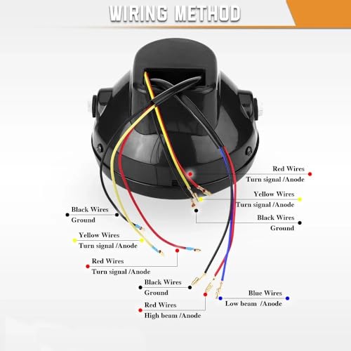 Phare de moto 7 pouces avec clignotant LED intégré et support Bracket-B - 4