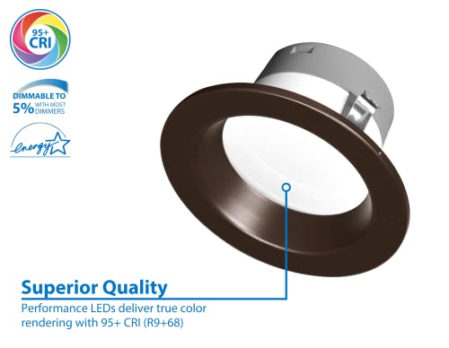 Image of DLR4(v6) 4-inch Oil-Rubbed Bronze Selectable Recessed LED Downlight (DLR4607120SOB)