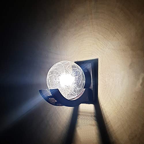 Image of Wooden & Glass Wall Light for Home, Brown & Transparent Antique Decorative Wall Lamp with E27 Holder, Wall Light Bulb Not Included, Pack of 2