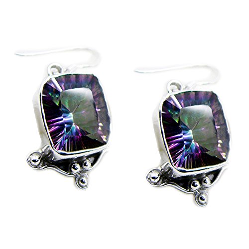 Bijoux astrologiques d'exception avec ces boucles d'oreilles en argent et quartz facetté