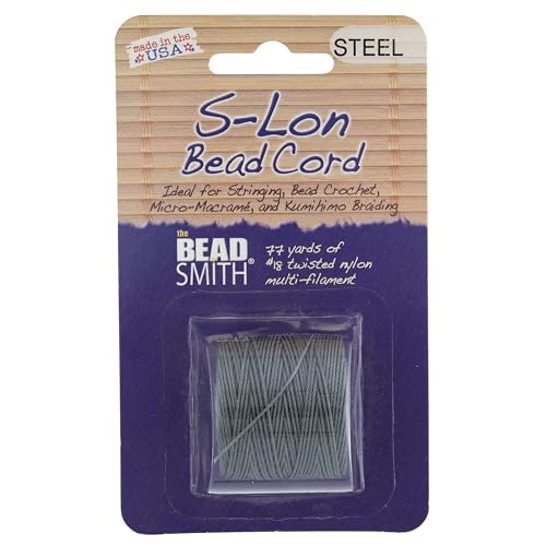 Cordon S-Lon #18 acier 70m Beadsmith pour perles, micro-macramé et kumihimo - 3