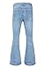 Men's Flared Jeans Slim Fit Bell Bottom Denim Pants - Cowboy Western Stretch Disco Style Vintage 70s Fashion Trousers (30, Light Blue)