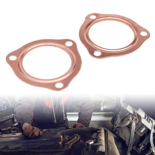 Header Collector Gaskets, 2.5Inch Exhaust Gaskets, 2Pcs Copper Header Gaskets Exhaust Collector Gaskets For Sbc Bbc 302 350 454 #TOP3