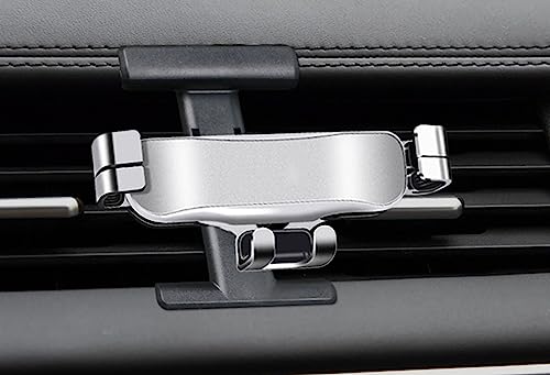 HJHDKL Car Phone Holder for Land Rover Range Rover Evoque 2012-2019, Adjustable Car Phone Mount 360° Flexible Rotation, Car Mobile Phone Holder Anti-Slip Shockproof, Car Accessories,B Silver, normal
