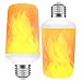 [2 Pack] LED Flame Effect Light Bulb with 4 Lighting Modes and Upside-Down Feature, E26 Standard Base Bulb for Illumination and Decoration