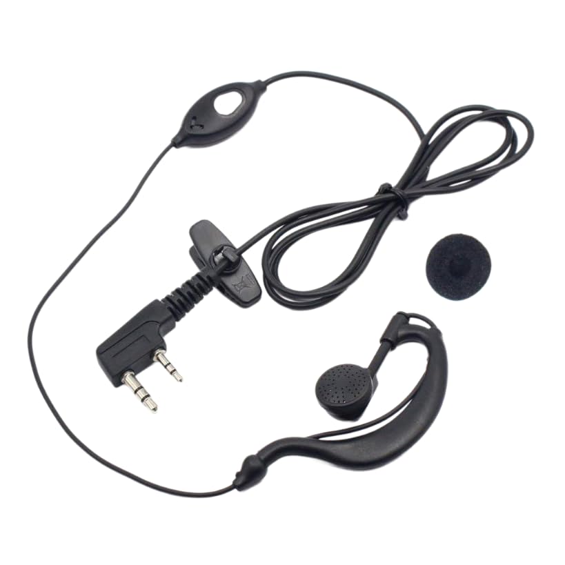 FAVONE Walkie Talkie Mic Headset with Cable and K Type Earphone for Compatible Devices (Pack of 1)