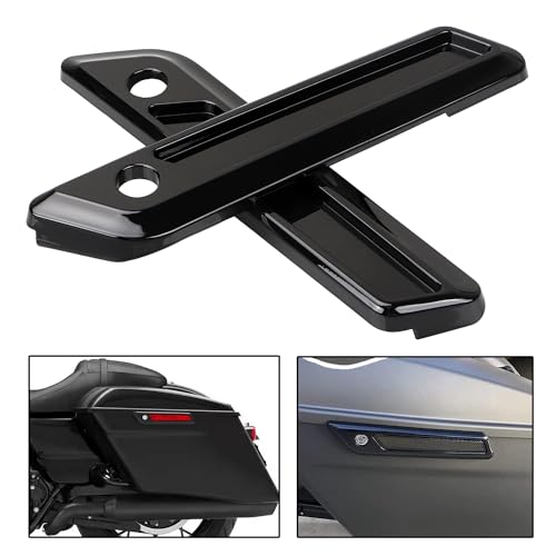 Cubiertas para bisagra del pestillo de alforja negra compatibles con Harley Touring Street Glide Electra Glide Road King Ultra Limited 2014-2023 miniatura 6