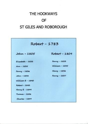 The Hookways of St Giles and Roborough