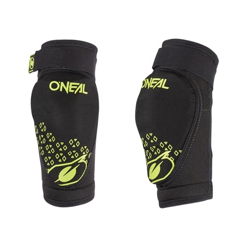 O'NEAL | Ellenbogenprotektor | Kinder | BMX Mountainbike MTB | Atmungsaktives Neopren, Leichtes & ultrad&uuml;nnes Konstrukt, Abriebfestes Material | Dirt Elbow Guard Youth V.23 | Schwarz Neon-Gelb size XS