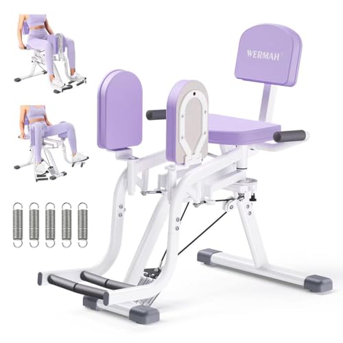 Wermah Hip Adduction Abduction Machine for Home Gym, 5-Level 29-165lbs Adjustable Resistance Compact Inner and Outer Thigh Workout for Women, Glute Machines for Strength Training