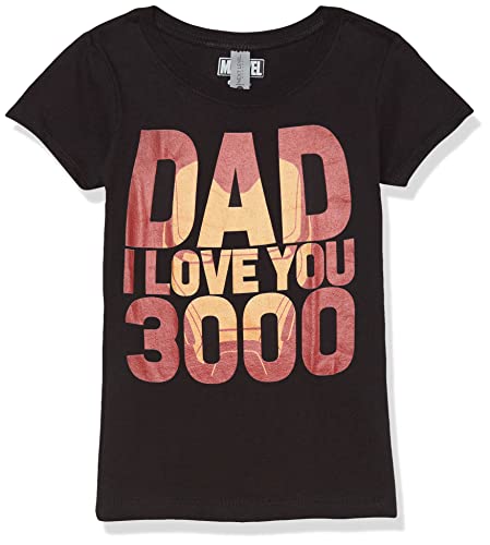 T-shirt Iron Dad 3000 Marvel fille noir manches courtes taille M