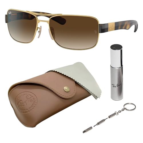 Ray-Ban RB3522 Square Shaped Sunglasses for Men & Women with Official RAYBAN Eyewear Kit