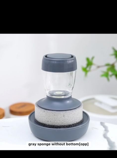 Image of Kitchen cleaner sponge with Soap Dispenser and Easy Fill Design.