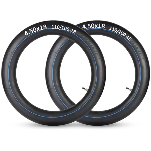 Image of GICOOL 4.50x18 inch (110 /100-18) Butyl Inner Tubes Motorcycle Replacement, 3mm Thick Heavy Duty, 2 Pack with TR4 Valve Stem, Fits for Dirt Pit Bike, Off-Road and Motocross Tires
