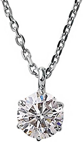 Amazon 宝石の森 ダイヤモンド ネックレス 一粒 K18 ホワイトゴールド 0 3ct ダイヤネックレス シンプル ダイヤネック 0 3カラット ネックレス 通販
