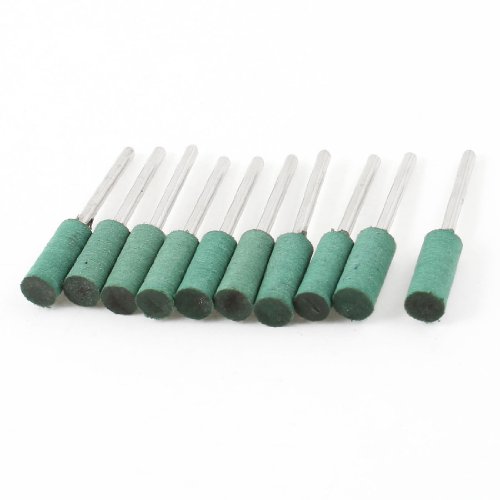 Aexit 10 Pcs Body Repair Tools Cylinder Abrasive Polishing Mounted Point Green 8mm x 18mm Grinders & Polishers x 3mm