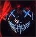 FASCHINFEVER LED Purge Maske - Kostümmaske steuerbar für Halloween, Fasching & Karneval als Kostüm für Herren & Damen (Farbauswahl) (blau) Herren/Damen günstig Kaufen-FASCHINFEVER LED Purge Maske - Kostümmaske steuerbar für Halloween, Fasching & Karneval als Kostüm für Herren & Damen (Farbauswahl) (blau)