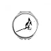 Kangaroo Black And White Animal Hand Compact Mirror Round Portable Pocket Glass