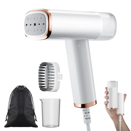 Dampfglätter Steamer Dampfbügler Faltbar - 1200 W, Kompakt und Faltbar, 120ml Wassertank konstante Dampfleistung 24 g/min, Bügeleisen Dampfbürste Faltenentferner, für Zuhause, Büro, Reisen