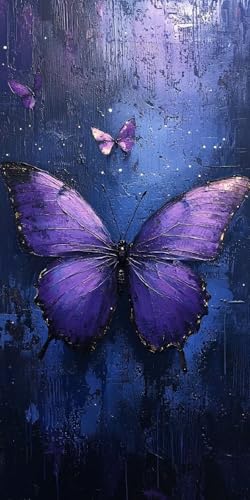 Peinture Diamant Rétro Papillon | Créez Votre Décoration Murale en Strass Point de Croix 30x60